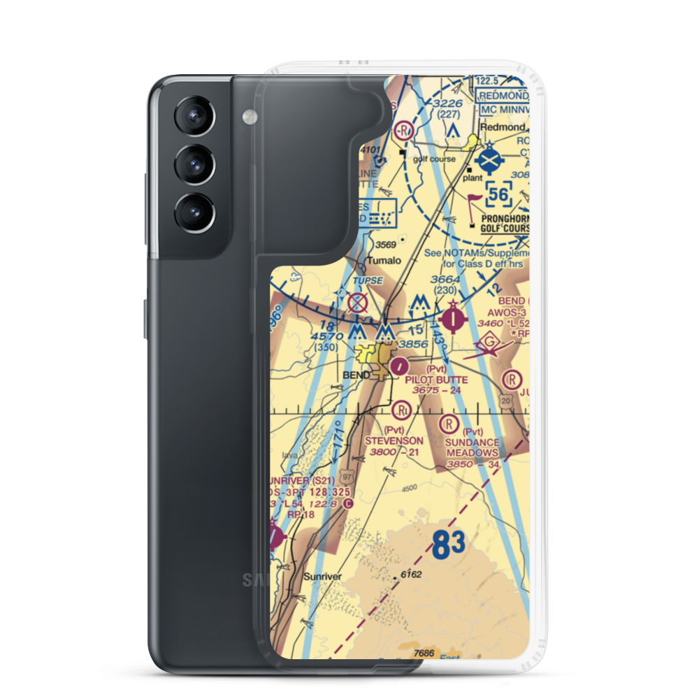 Pilot Butte Airport (8OR5) VFR Sectional Samsung Case Samsung Galaxy S21 model shown
