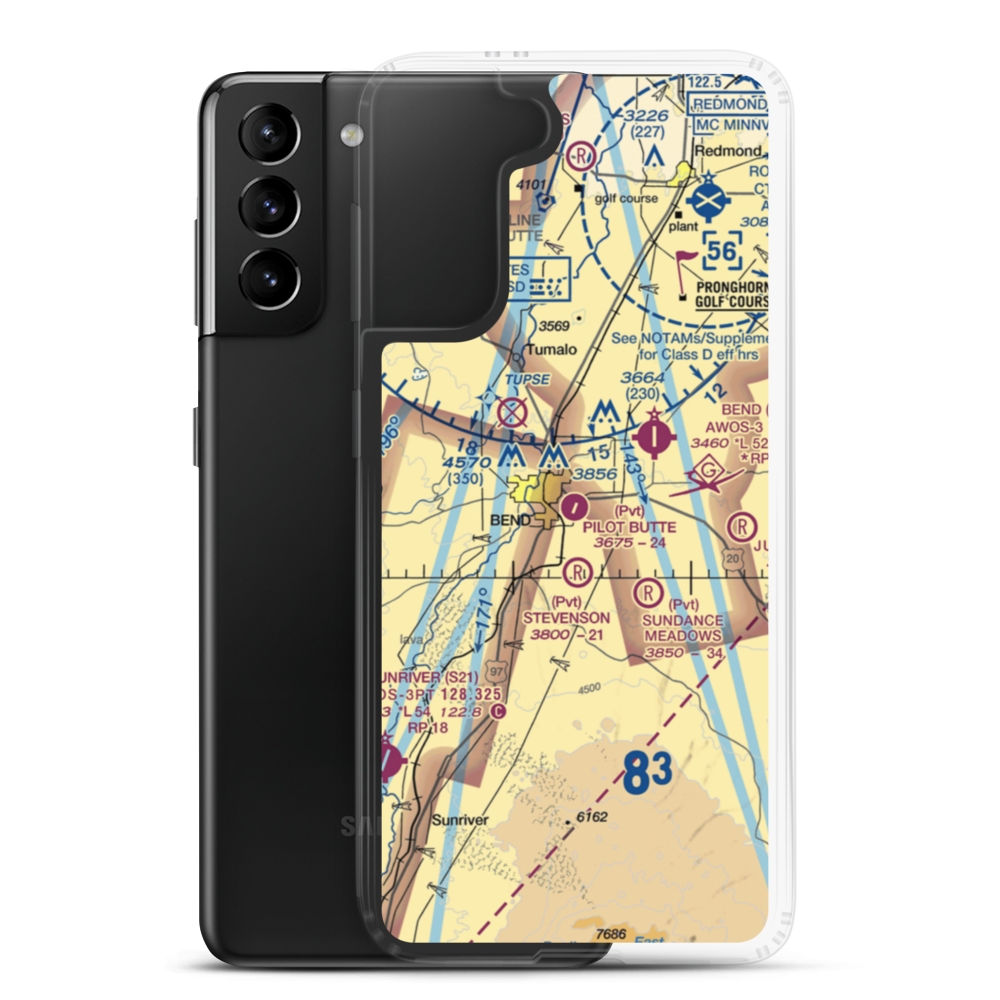 Pilot Butte Airport (8OR5) VFR Sectional Samsung Case Samsung Galaxy S21 Plus model shown
