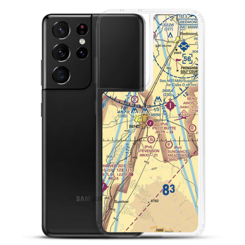 Pilot Butte Airport (8OR5) VFR Sectional Samsung Case Samsung Galaxy S21 Ultra model shown