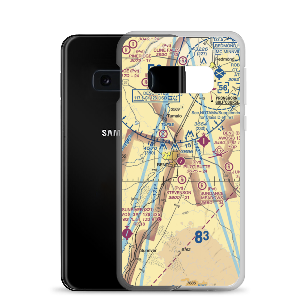 Pilot Butte Airport (8OR5) VFR Sectional Samsung Case Samsung Galaxy S10e model shown