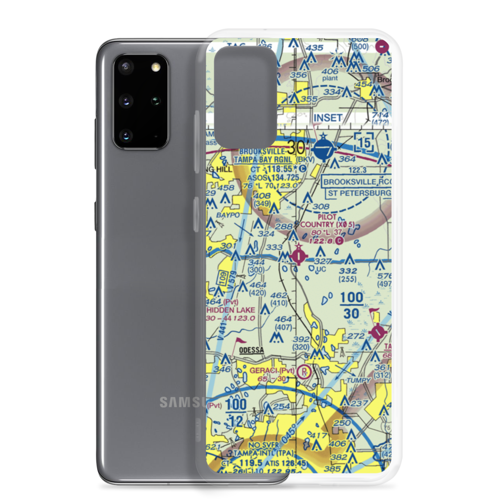 Pilot Country Airport (X05) VFR Sectional Samsung Case Samsung Galaxy S20 Plus model shown