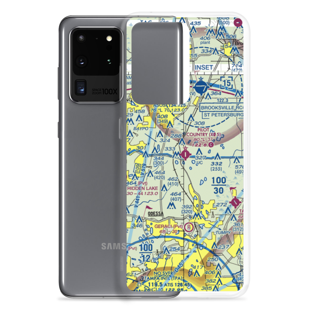 Pilot Country Airport (X05) VFR Sectional Samsung Case Samsung Galaxy S20 Ultra model shown