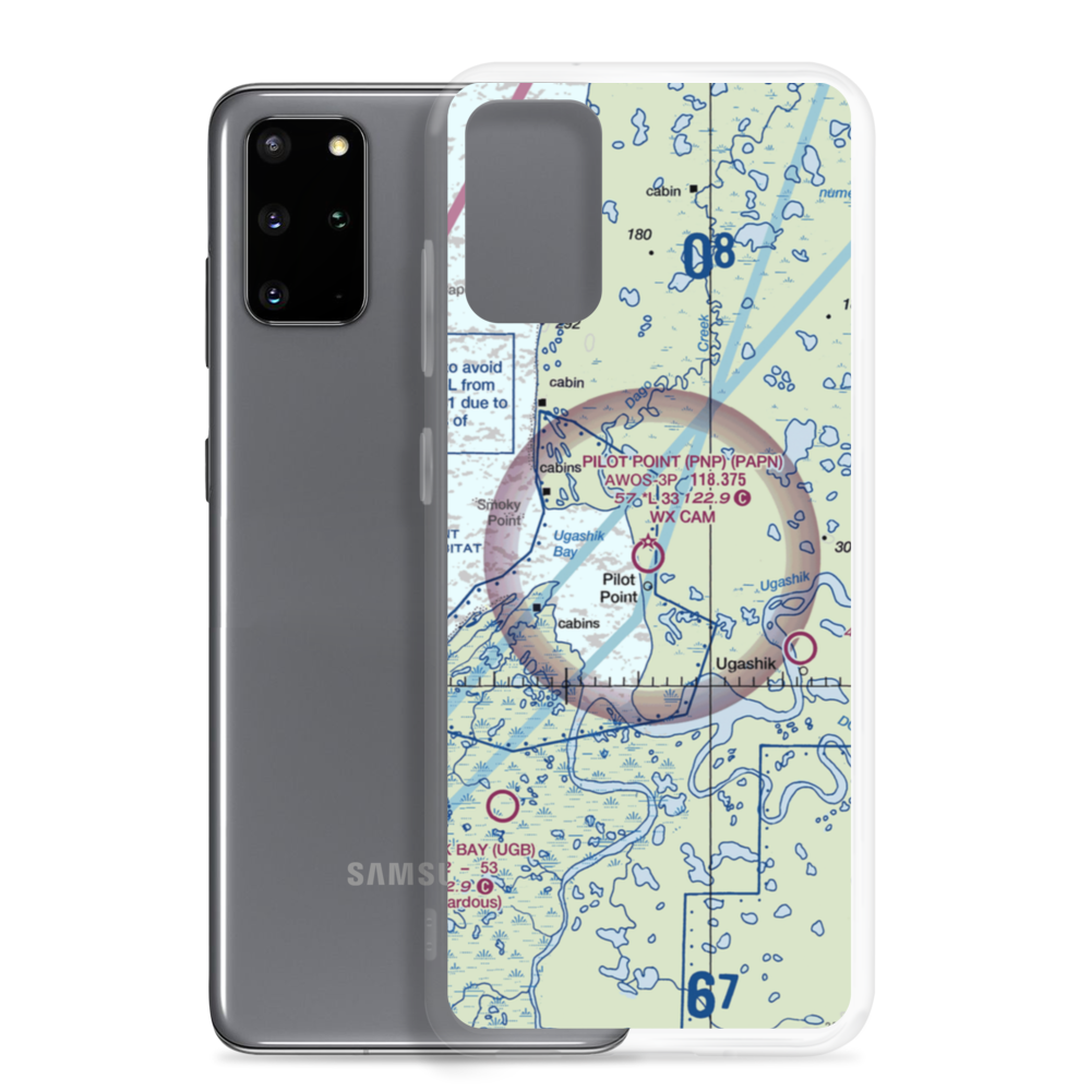 Pilot Point Airport (PNP) VFR Sectional Samsung Case Samsung Galaxy S20 Plus model shown