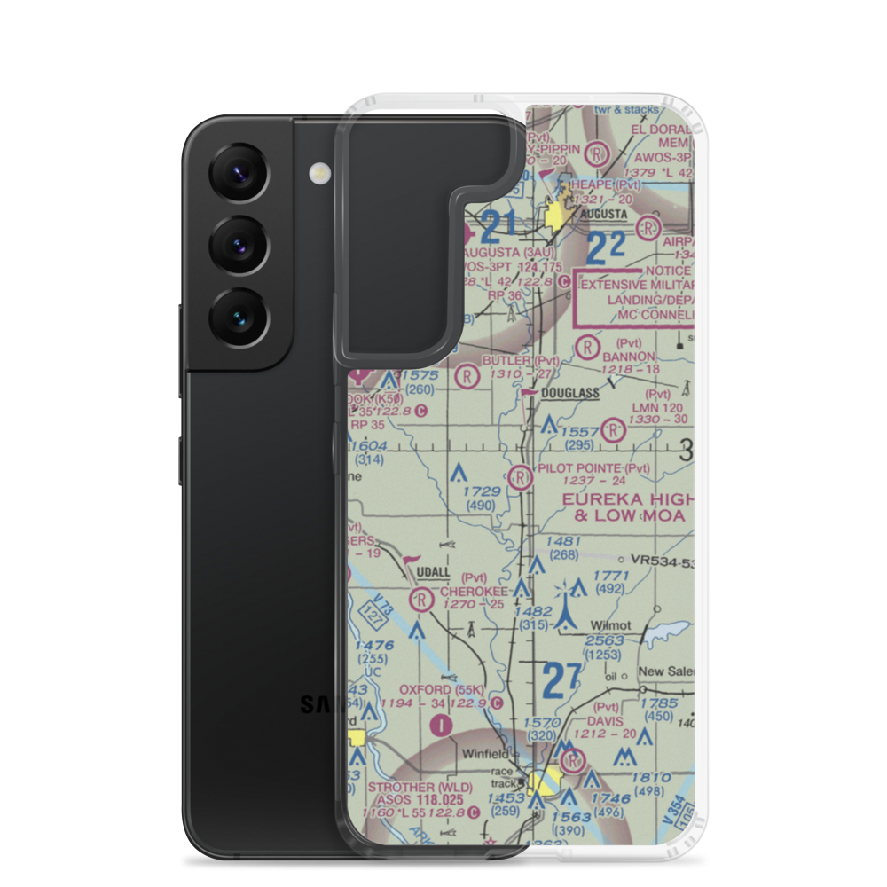 Pilot Pointe Estates Airport (SN52) VFR Sectional Samsung Case Samsung Galaxy S22 model shown