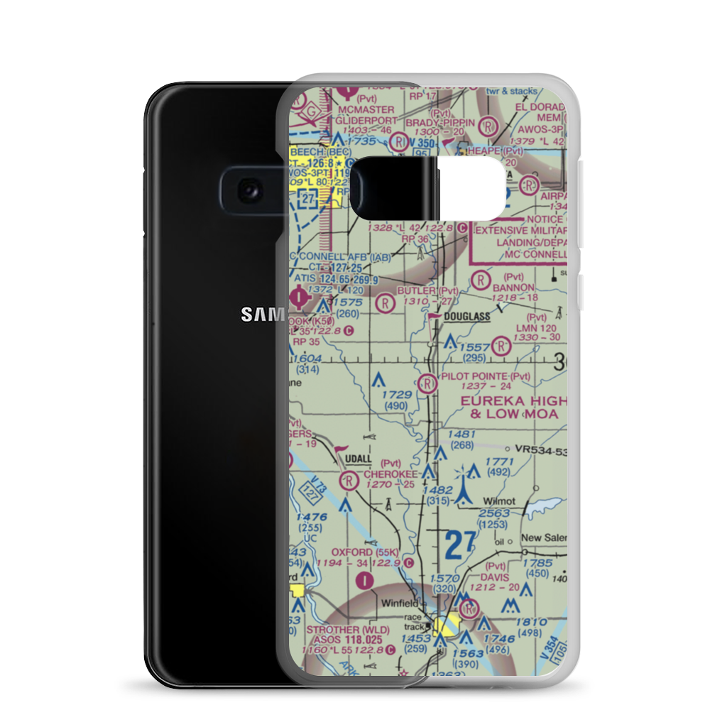 Pilot Pointe Estates Airport (SN52) VFR Sectional Samsung Case Samsung Galaxy S10e model shown
