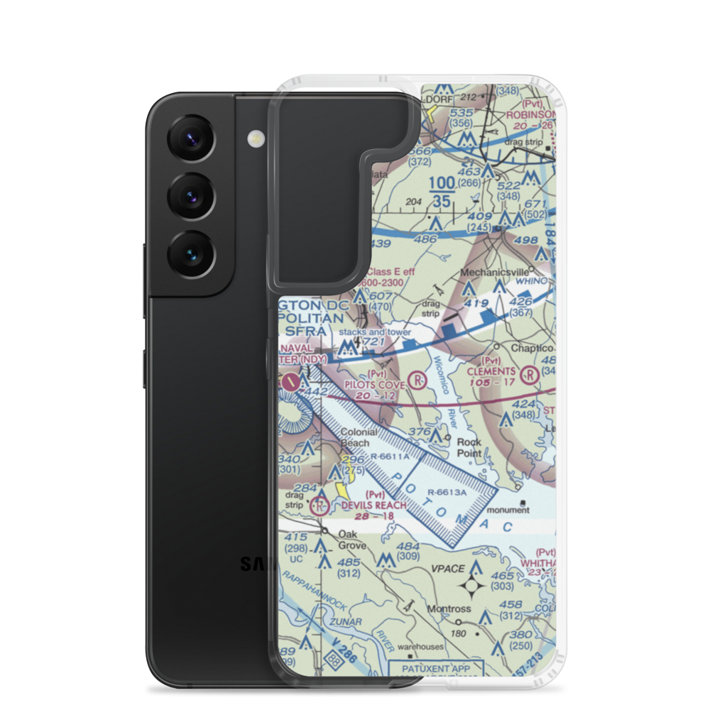 Pilots Cove Airport (MD06) VFR Sectional Samsung Case Samsung Galaxy S22 model shown