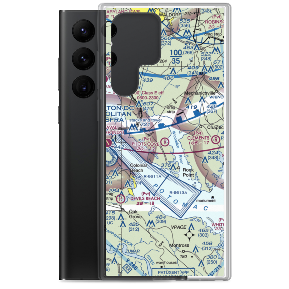 Pilots Cove Airport (MD06) VFR Sectional Samsung Case Samsung Galaxy S22 Ultra model shown