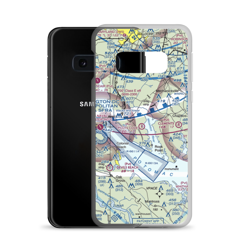 Pilots Cove Airport (MD06) VFR Sectional Samsung Case Samsung Galaxy S10e model shown