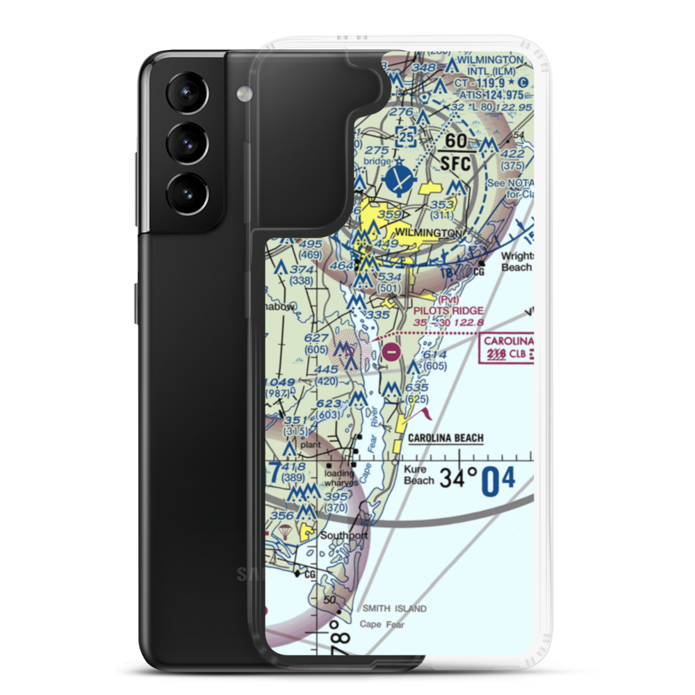 Pilots Ridge Airport (03NC) VFR Sectional Samsung Case Samsung Galaxy S21 Plus model shown