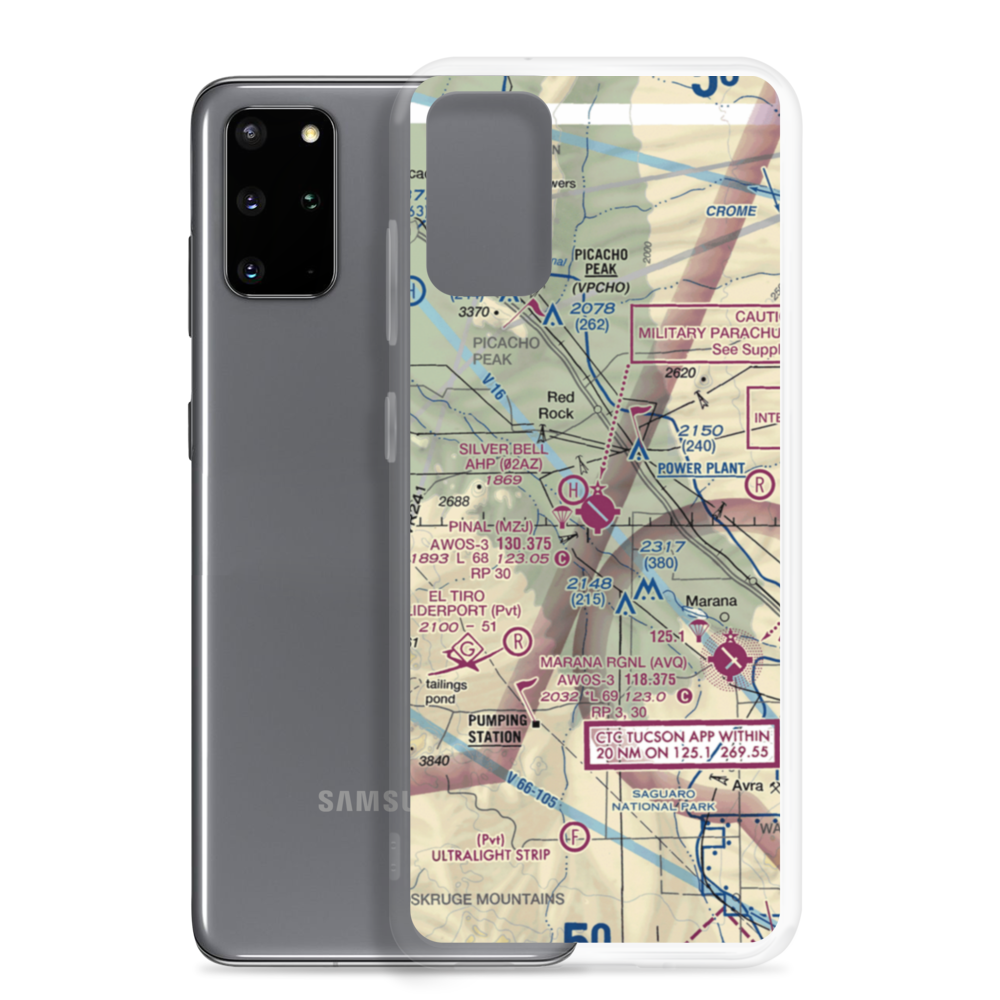 Pinal Airpark (MZJ) VFR Sectional Samsung Case Samsung Galaxy S20 Plus model shown