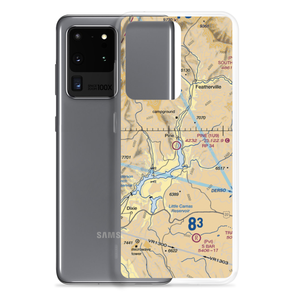 Pine Airport (1U9) VFR Sectional Samsung Case Samsung Galaxy S20 Ultra model shown