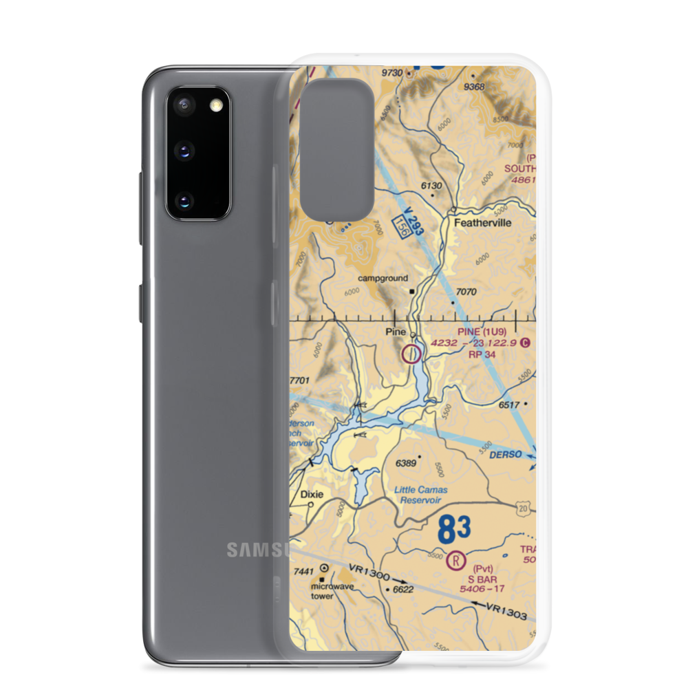 Pine Airport (1U9) VFR Sectional Samsung Case Samsung Galaxy S20 model shown
