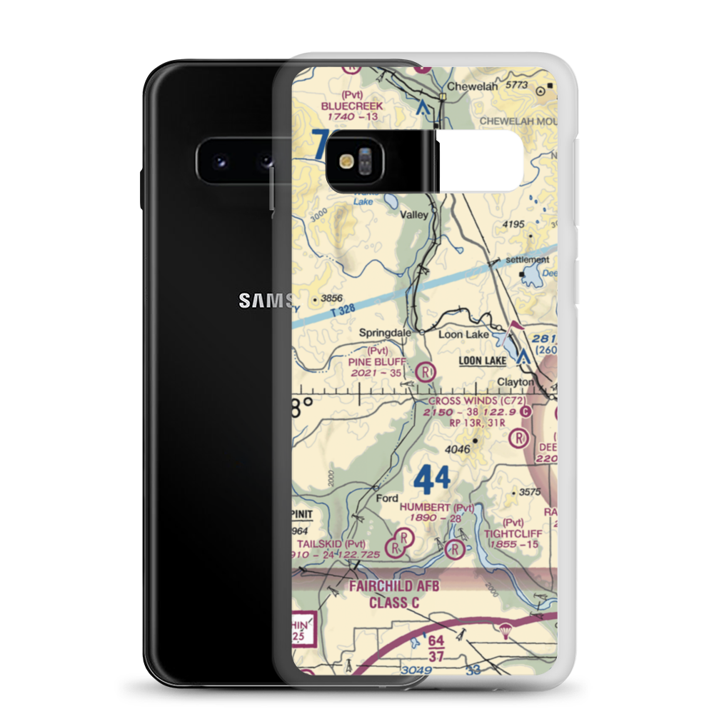 Pine Bluff Airport (WA23) VFR Sectional Samsung Case Samsung Galaxy S10 model shown
