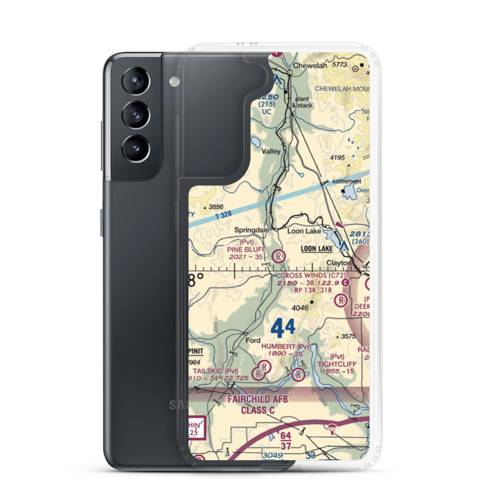 Pine Bluff Airport (WA23) VFR Sectional Samsung Case Samsung Galaxy S21 model shown