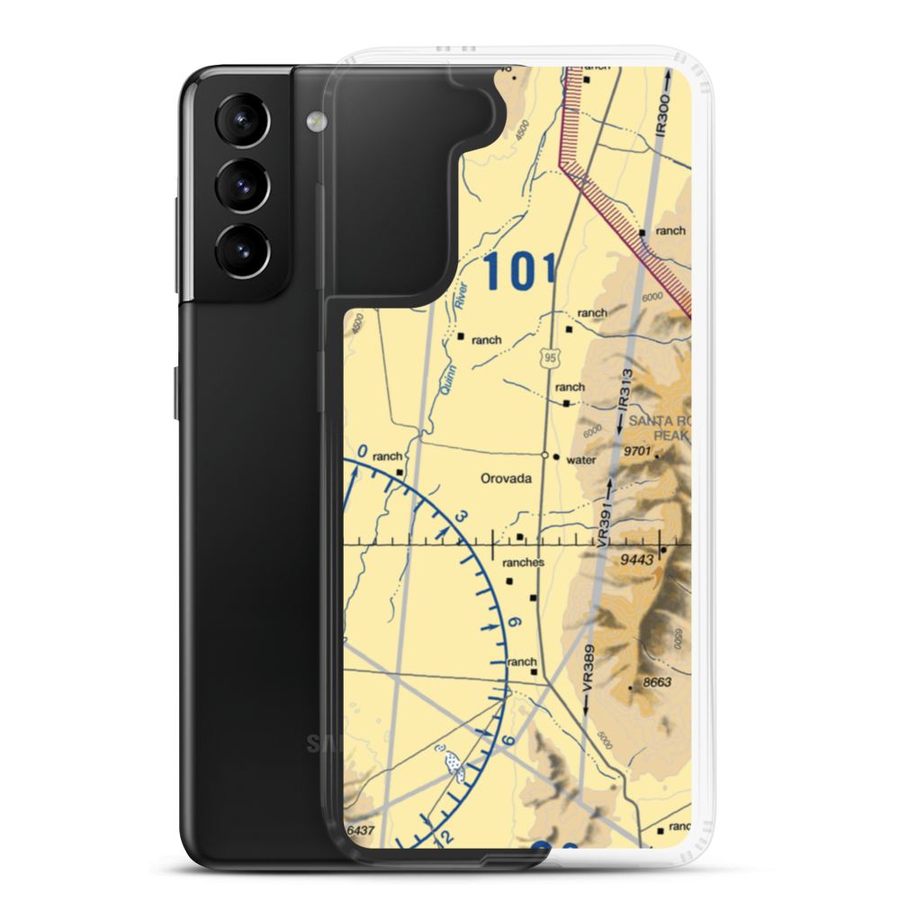 Pine Grove Airport (NV68) VFR Sectional Samsung Case Samsung Galaxy S21 Plus model shown