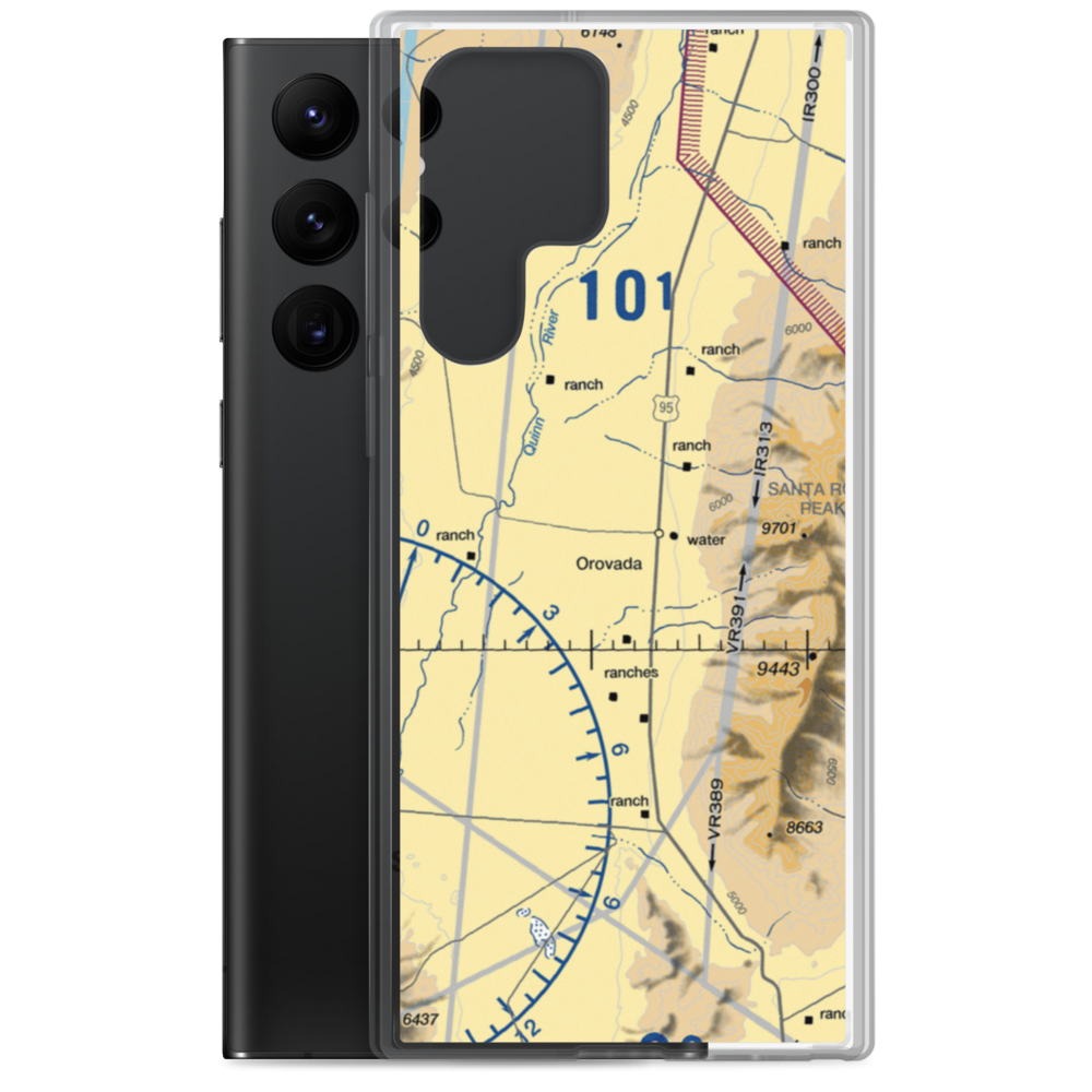 Pine Grove Airport (NV68) VFR Sectional Samsung Case Samsung Galaxy S22 Ultra model shown