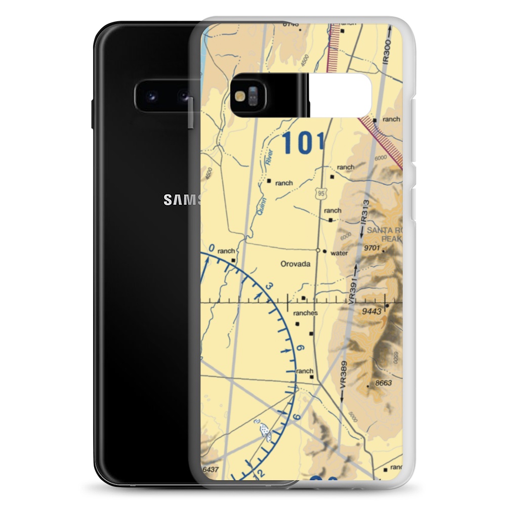Pine Grove Airport (NV68) VFR Sectional Samsung Case Samsung Galaxy S10+ model shown