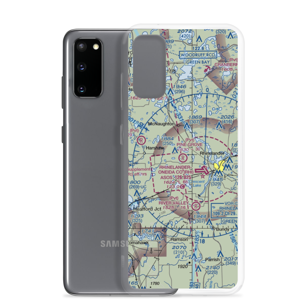 Pine Grove Airport (WI42) VFR Sectional Samsung Case Samsung Galaxy S20 model shown