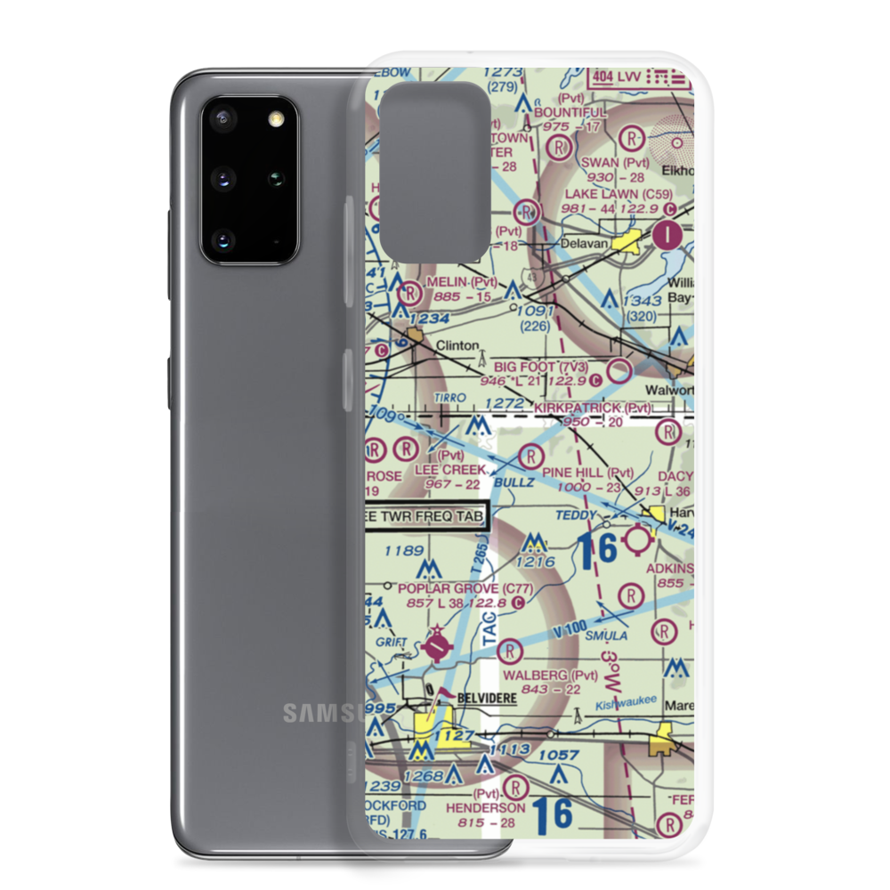 Pine Hill Airport (09LL) VFR Sectional Samsung Case Samsung Galaxy S20 Plus model shown