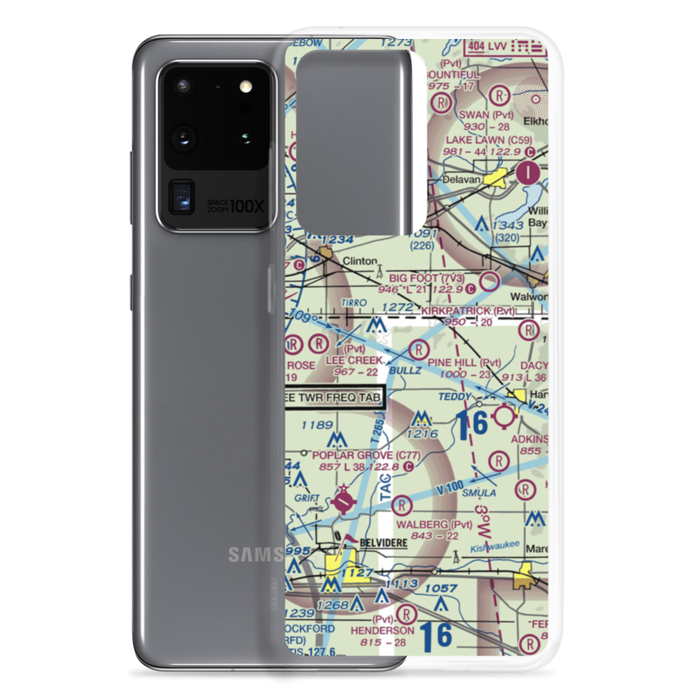 Pine Hill Airport (09LL) VFR Sectional Samsung Case Samsung Galaxy S20 Ultra model shown