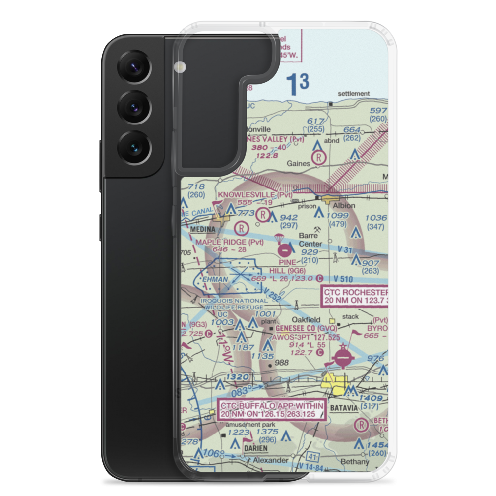 Pine Hill Airport (9G6) VFR Sectional Samsung Case Samsung Galaxy S22 Plus model shown