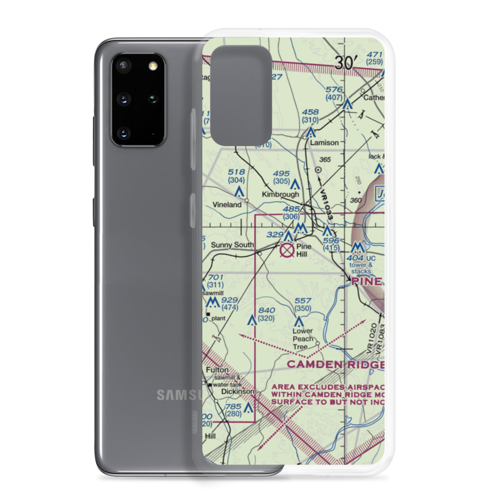 Pine Hill Municipal Airport (71A) VFR Sectional Samsung Case Samsung Galaxy S20 Plus model shown