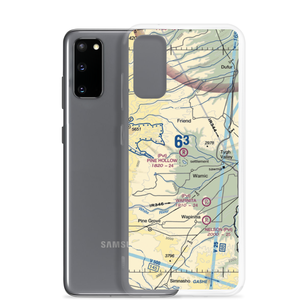 Pine Hollow Airport (32OR) VFR Sectional Samsung Case Samsung Galaxy S20 model shown