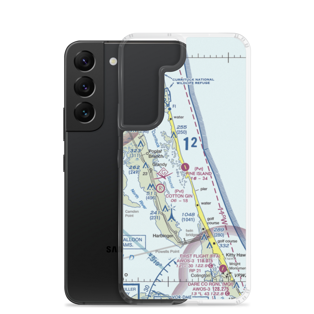 Pine Island Airport (7NC2) VFR Sectional Samsung Case Samsung Galaxy S22 model shown