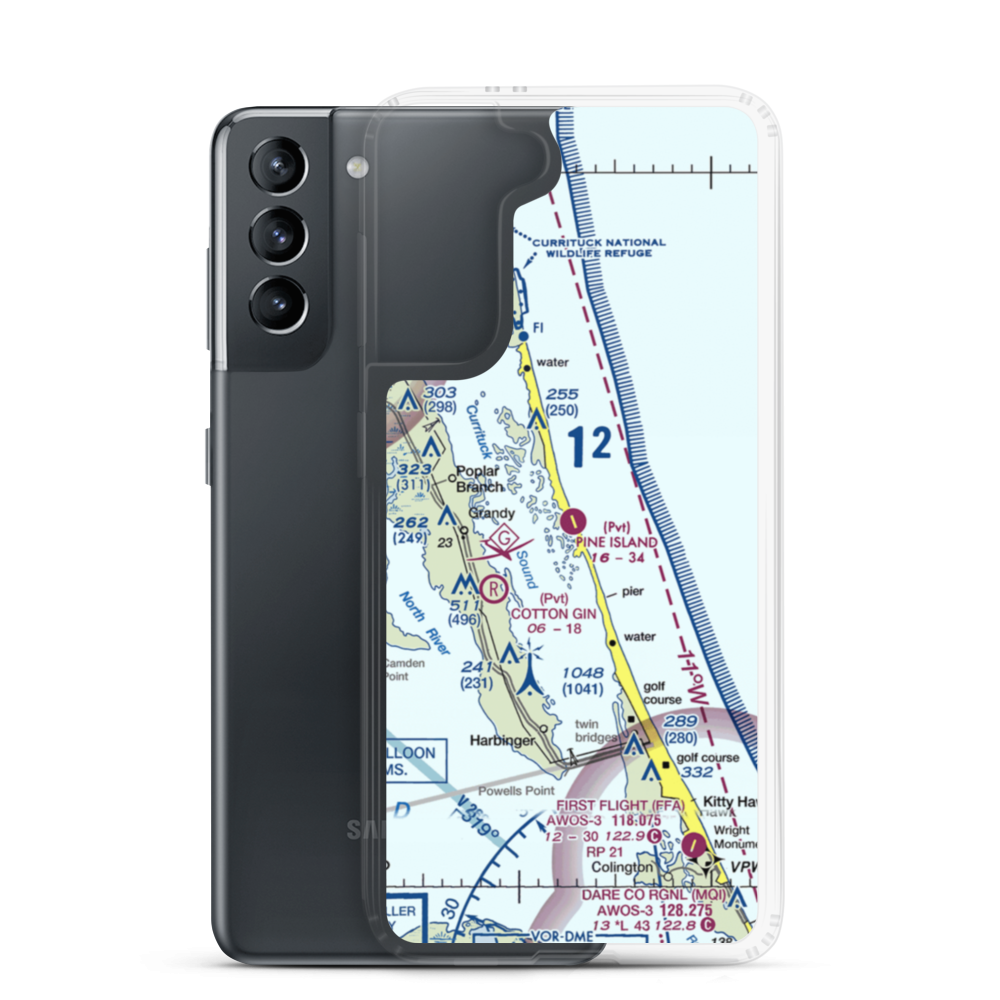 Pine Island Airport (DUF) VFR Sectional Samsung Case Samsung Galaxy S21 model shown