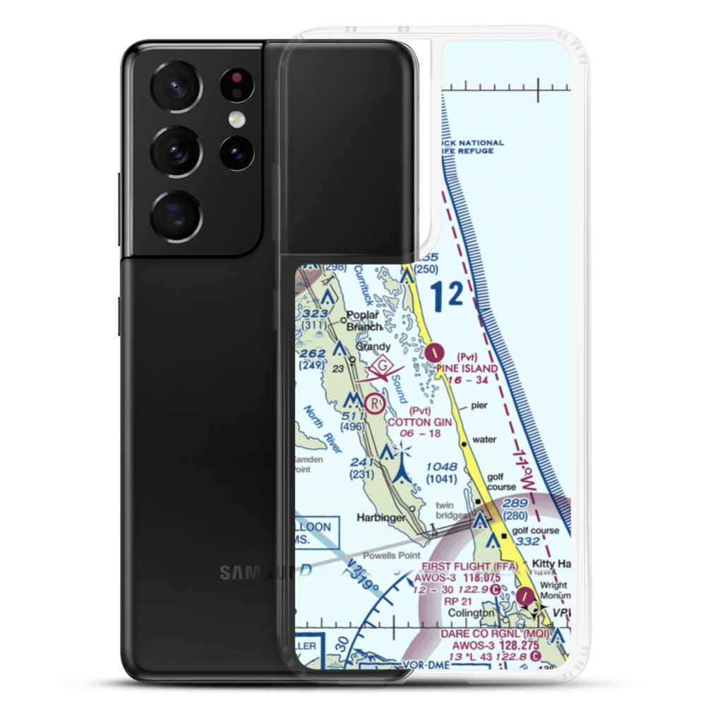 Pine Island Airport (DUF) VFR Sectional Samsung Case Samsung Galaxy S21 Ultra model shown