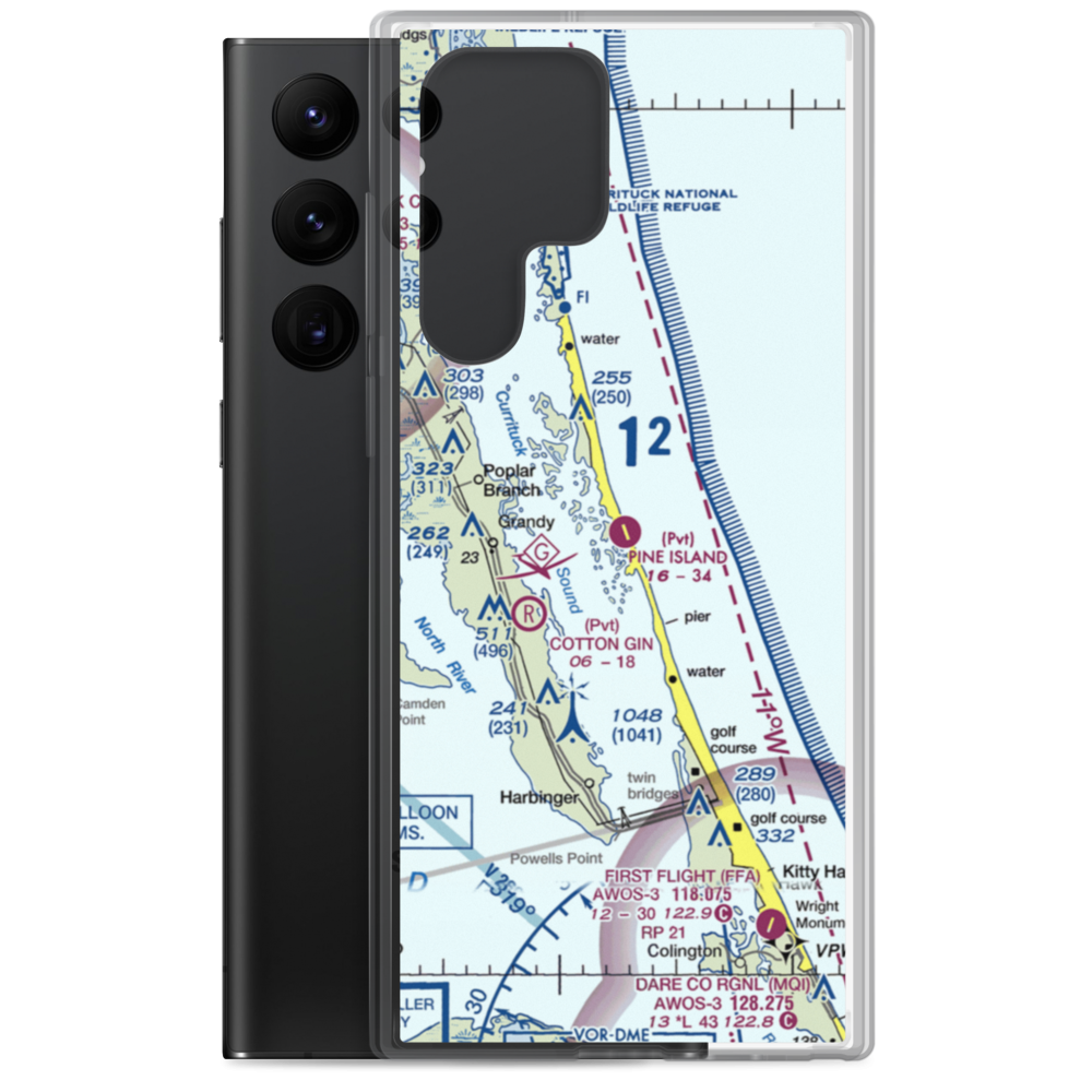Pine Island Airport (DUF) VFR Sectional Samsung Case Samsung Galaxy S22 Ultra model shown