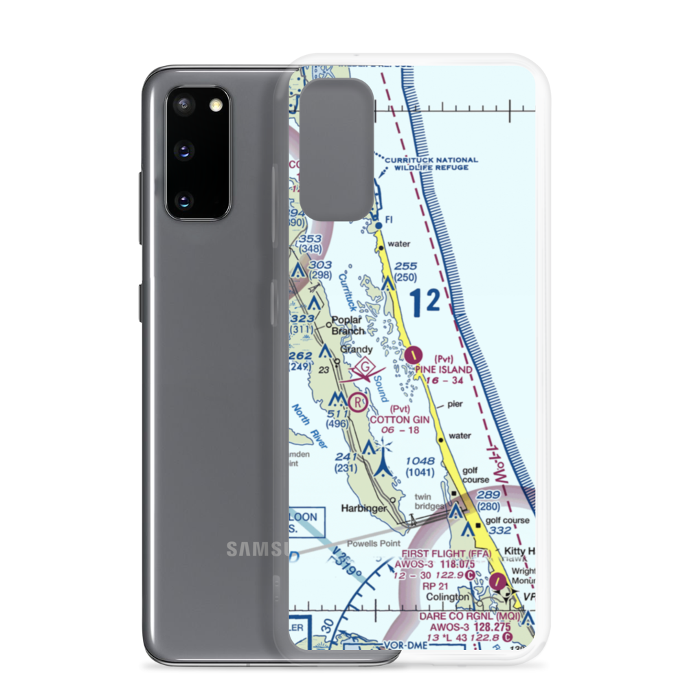 Pine Island Airport (DUF) VFR Sectional Samsung Case Samsung Galaxy S20 model shown