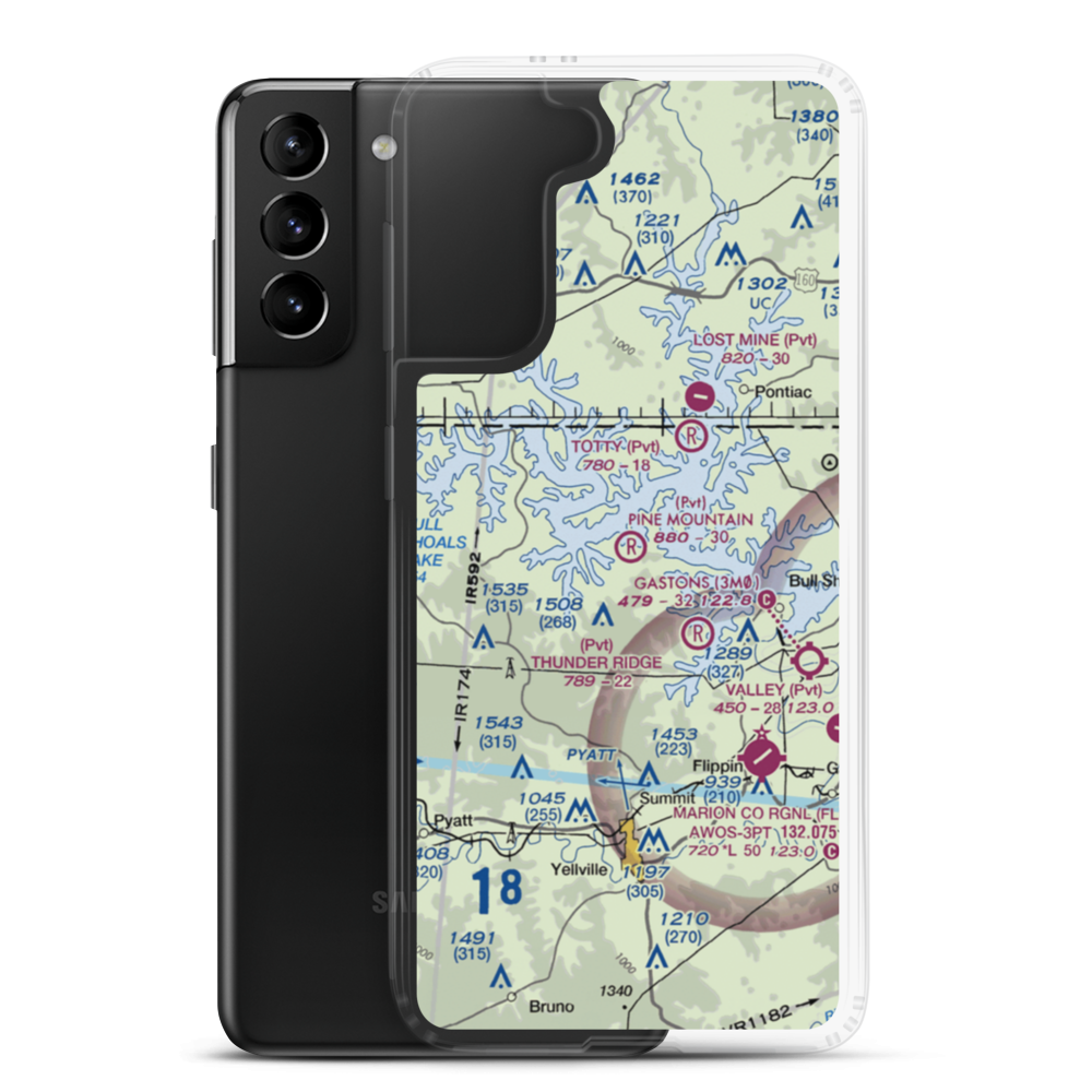 Pine Mountain Airpark (6AR9) VFR Sectional Samsung Case Samsung Galaxy S21 Plus model shown
