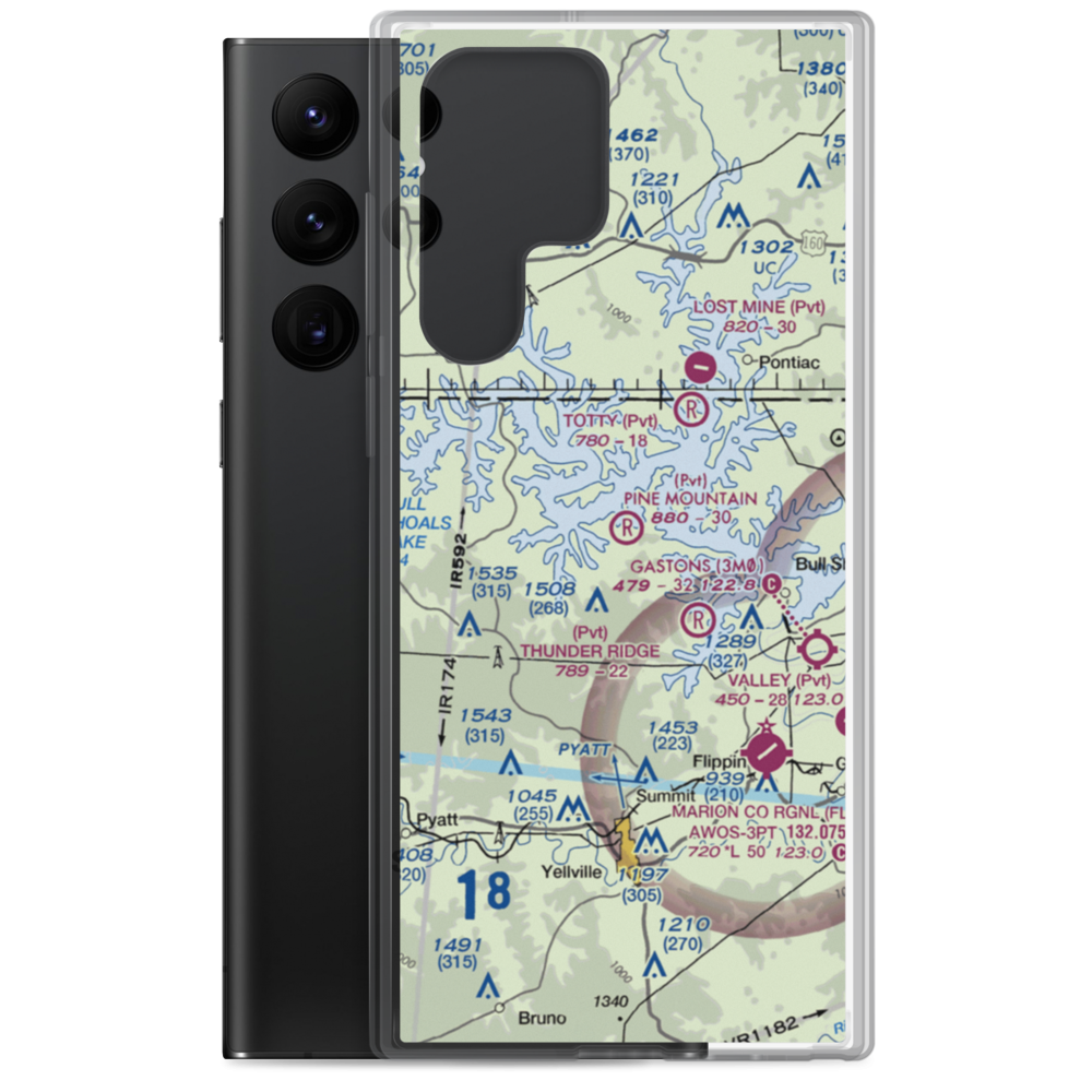 Pine Mountain Airpark (6AR9) VFR Sectional Samsung Case Samsung Galaxy S22 Ultra model shown