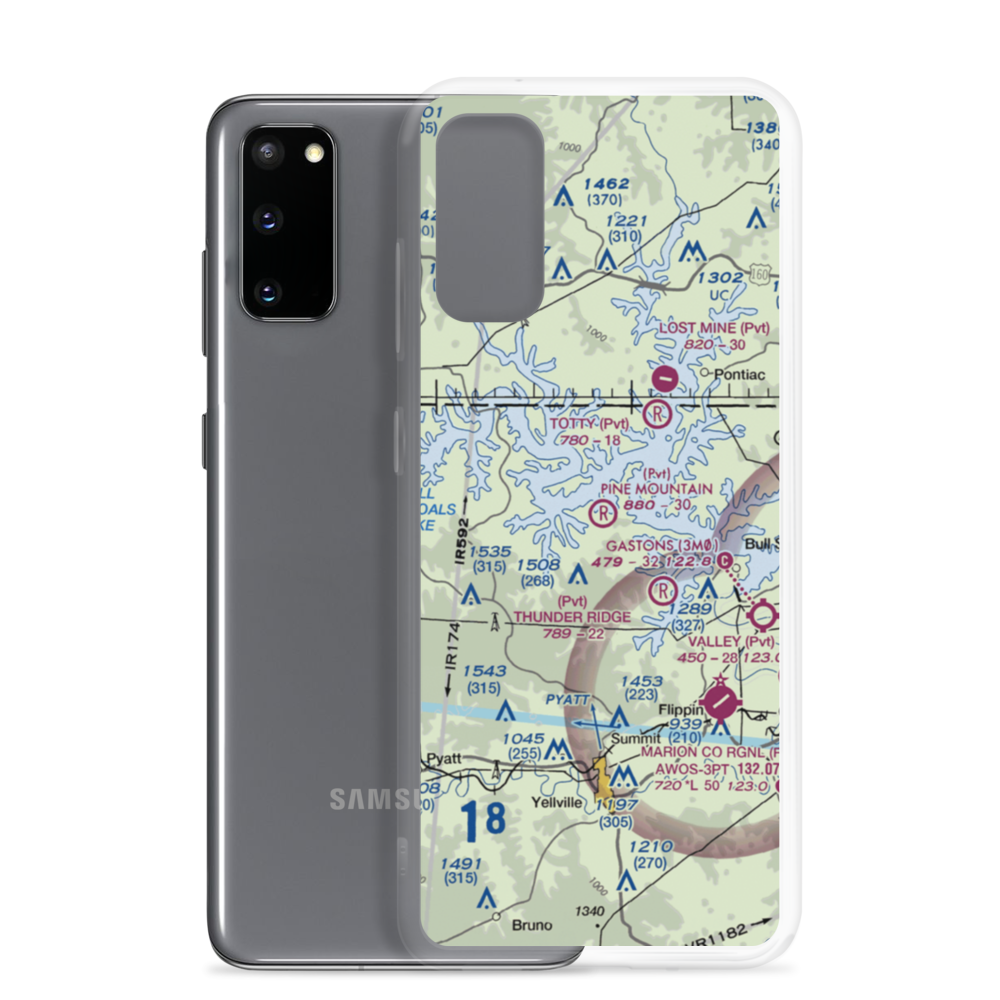 Pine Mountain Airpark (6AR9) VFR Sectional Samsung Case Samsung Galaxy S20 model shown