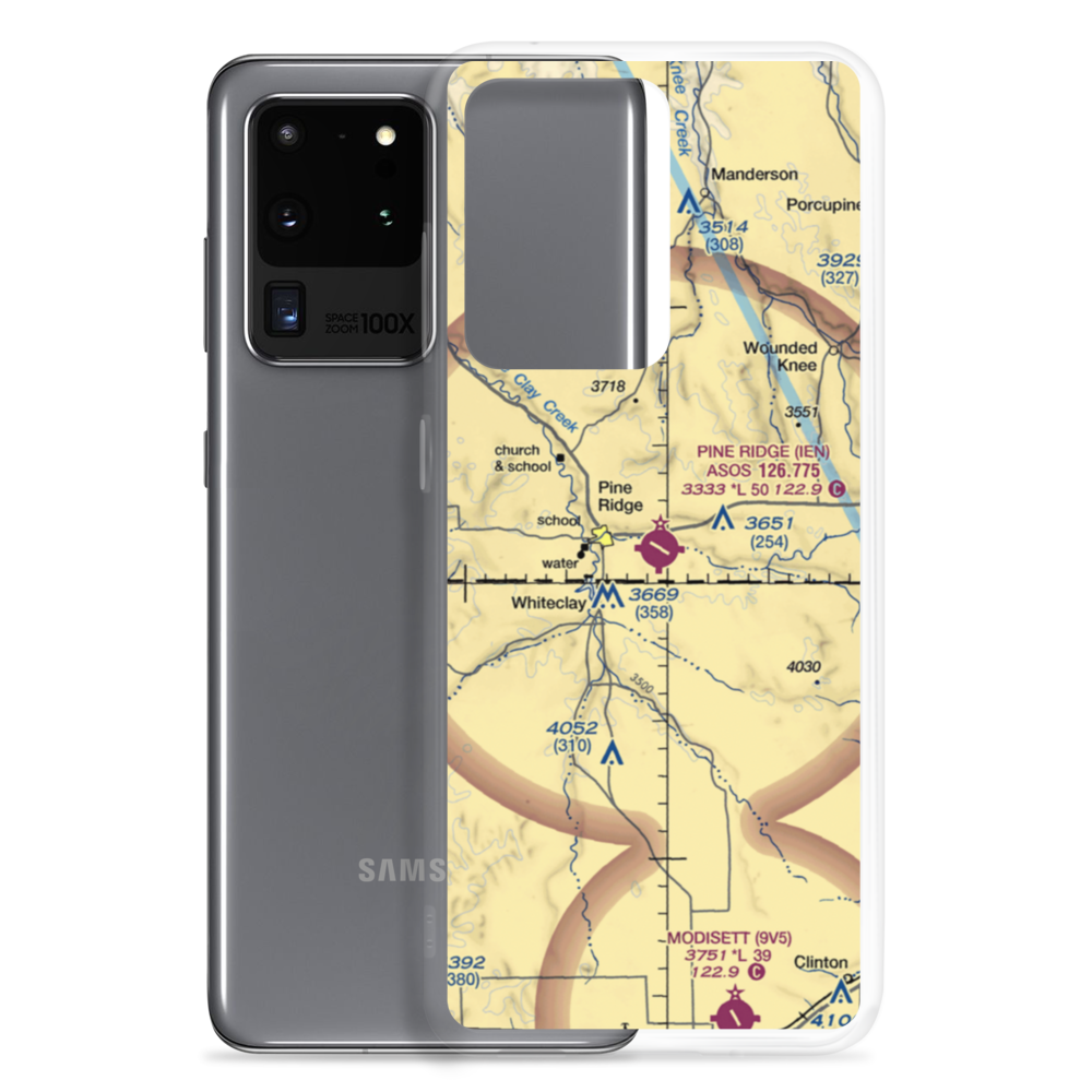 Pine Ridge Airport (IEN) VFR Sectional Samsung Case Samsung Galaxy S20 Ultra model shown