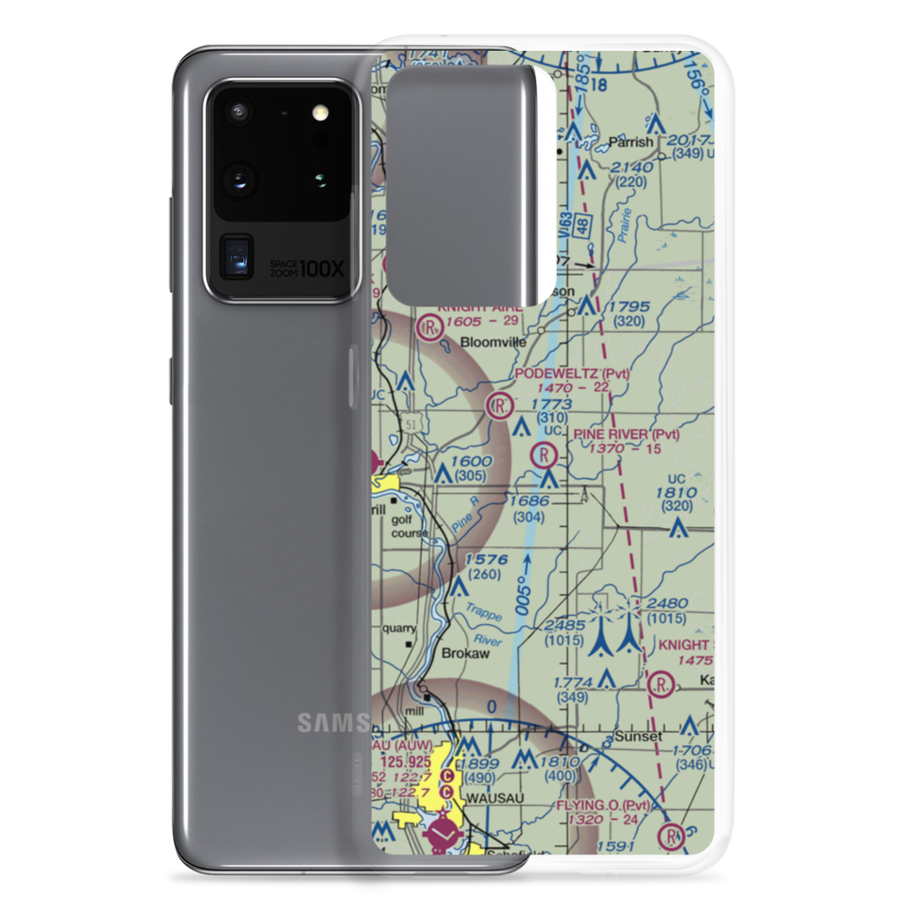 Pine River Airport (WI87) VFR Sectional Samsung Case Samsung Galaxy S20 Ultra model shown