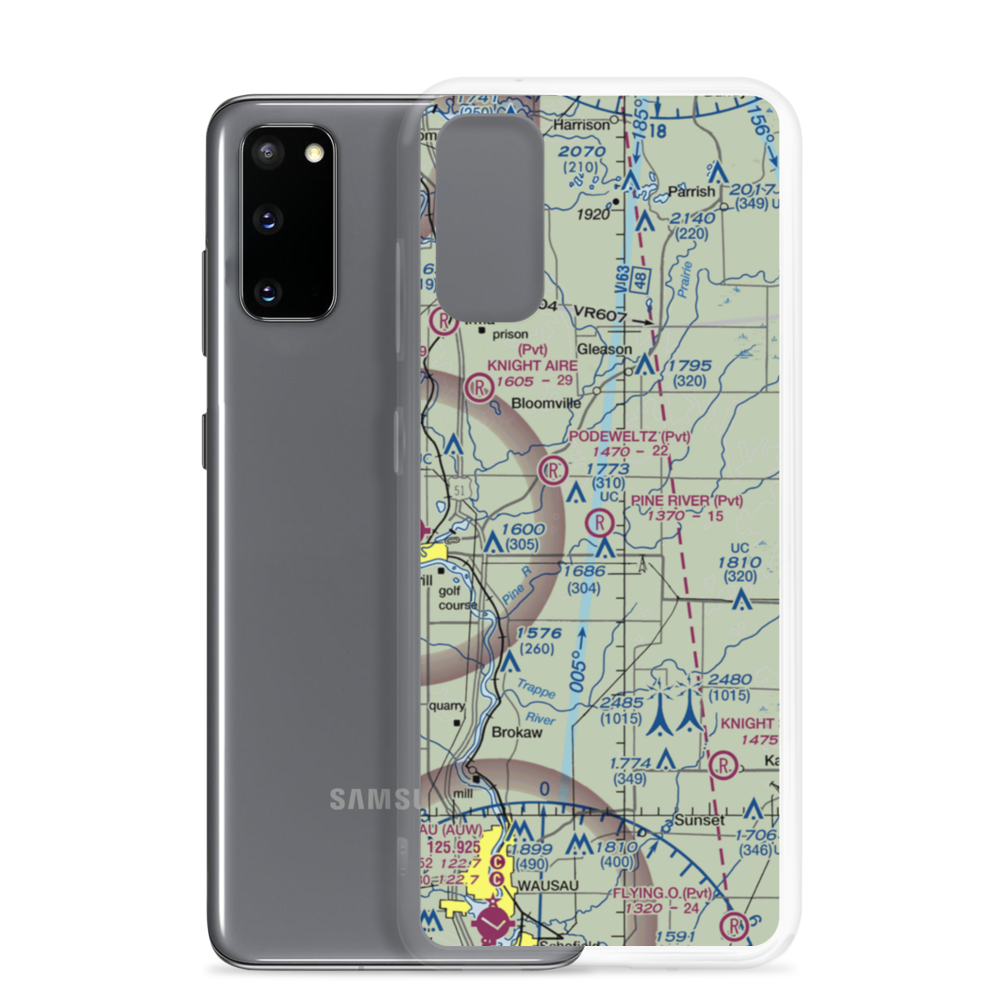 Pine River Airport (WI87) VFR Sectional Samsung Case Samsung Galaxy S20 model shown