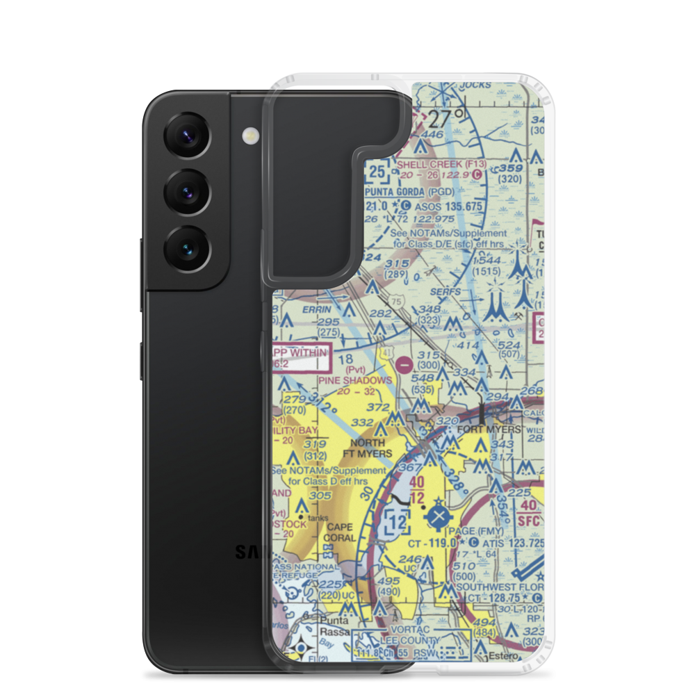 Pine Shadows Airpark (94FL) VFR Sectional Samsung Case Samsung Galaxy S22 model shown