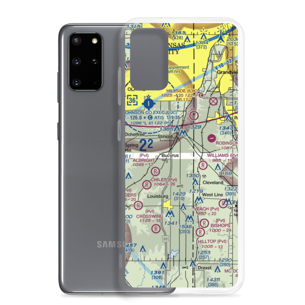 Pine Sod Ranch Airport (8KS7) VFR Sectional Samsung Case Samsung Galaxy S20 Plus model shown