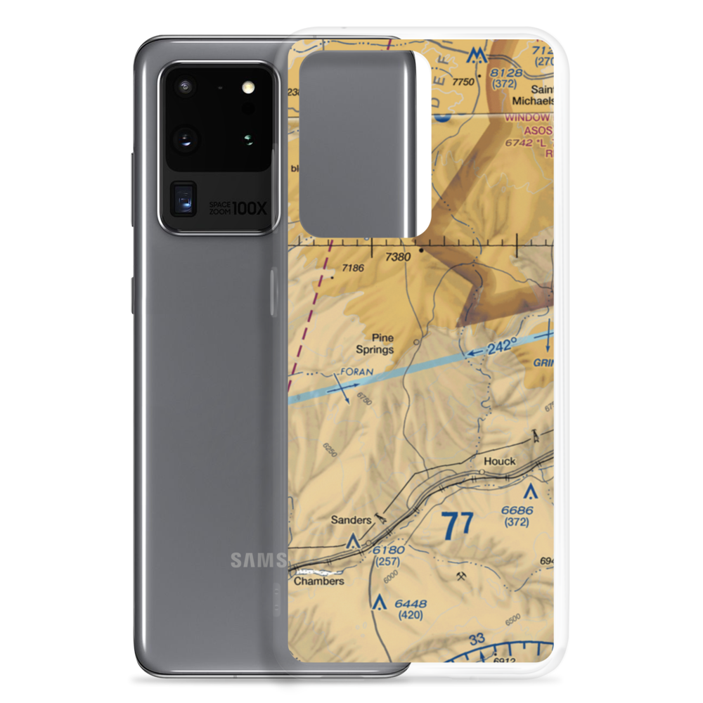 Pine Springs Airport (45AZ) VFR Sectional Samsung Case Samsung Galaxy S20 Ultra model shown