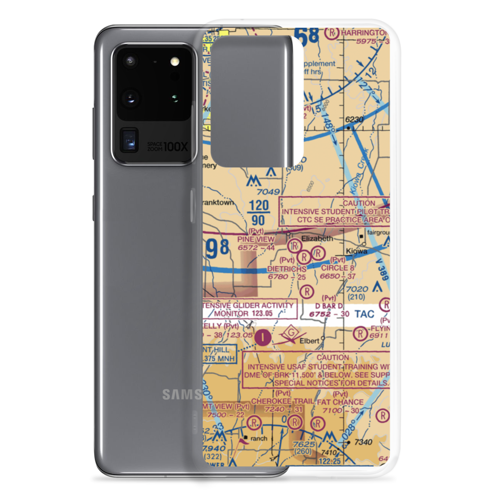 Pine View Airport (8CO9) VFR Sectional Samsung Case Samsung Galaxy S20 Ultra model shown
