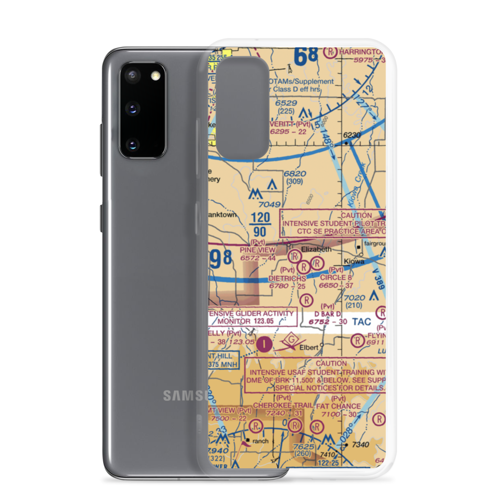 Pine View Airport (8CO9) VFR Sectional Samsung Case Samsung Galaxy S20 model shown