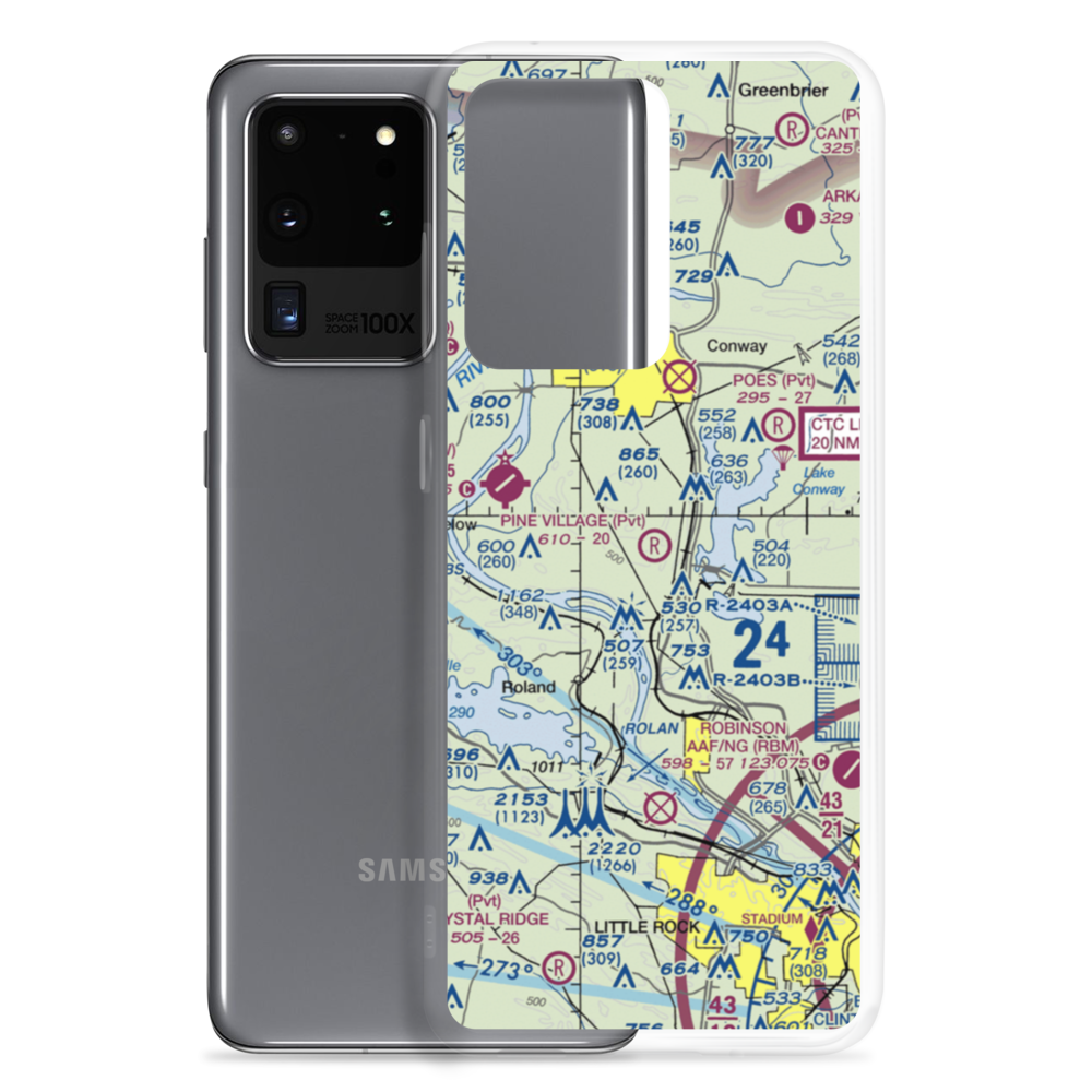 Pine Village Airport (AR34) VFR Sectional Samsung Case Samsung Galaxy S20 Ultra model shown