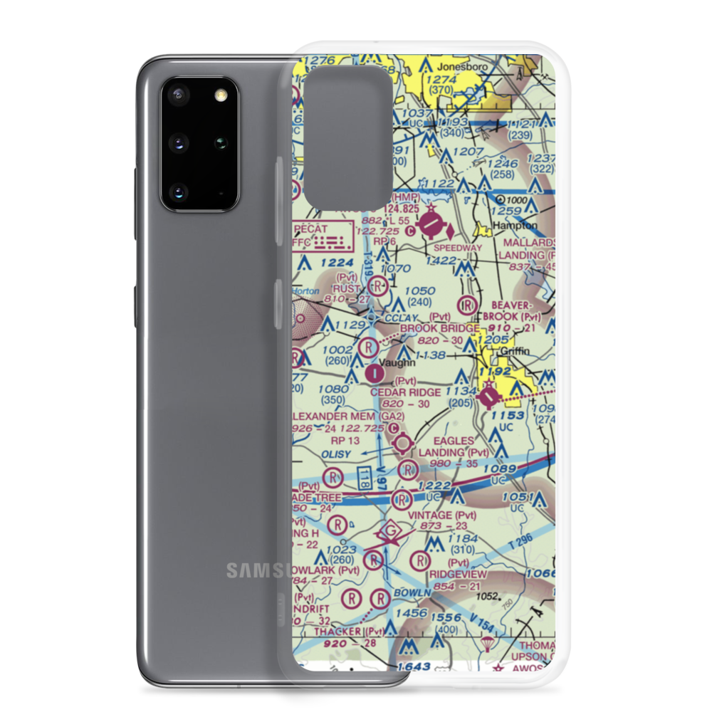 Pinebrook Estates Airport (5GA5) VFR Sectional Samsung Case Samsung Galaxy S20 Plus model shown