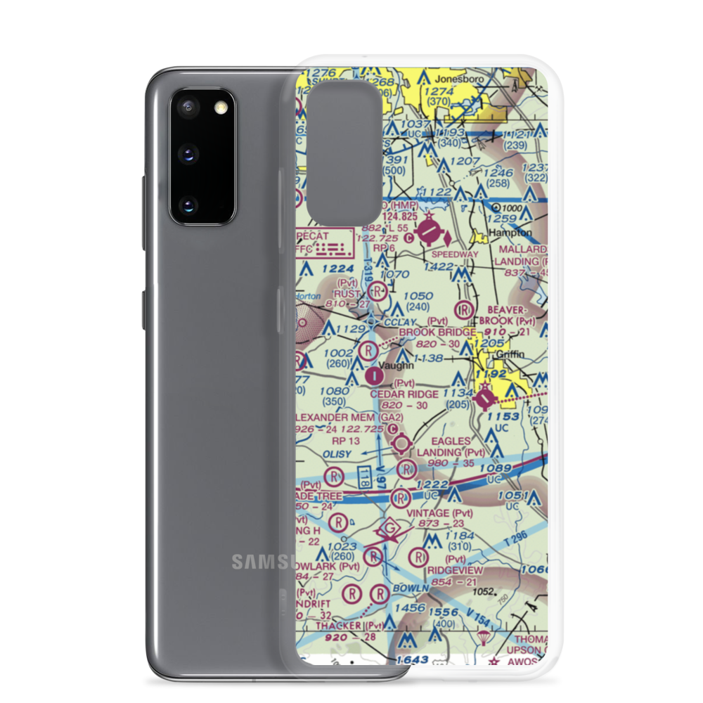Pinebrook Estates Airport (5GA5) VFR Sectional Samsung Case Samsung Galaxy S20 model shown