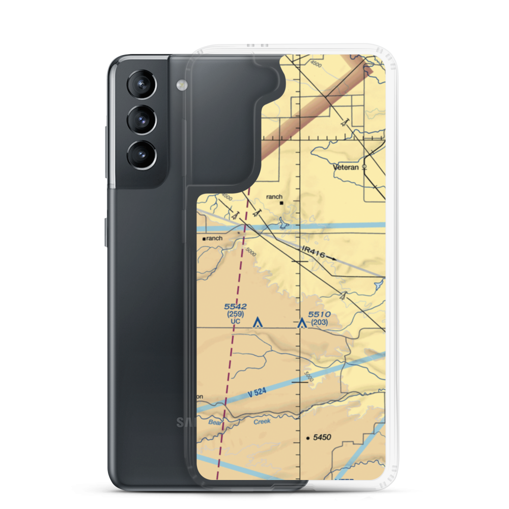 Pinedale Medical Clinic Airport (US-0038) VFR Sectional Samsung Case Samsung Galaxy S21 model shown