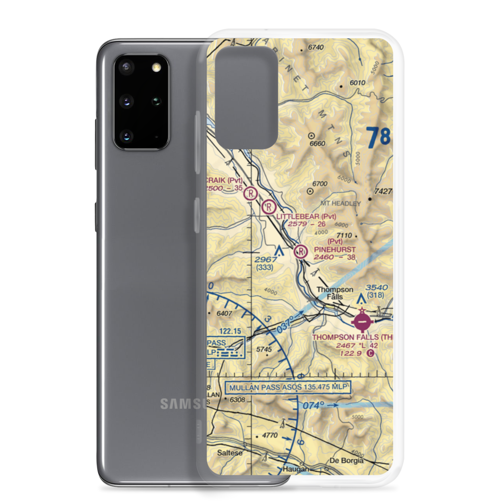 Pinehurst Ranch Airport (0MT7) VFR Sectional Samsung Case Samsung Galaxy S20 Plus model shown