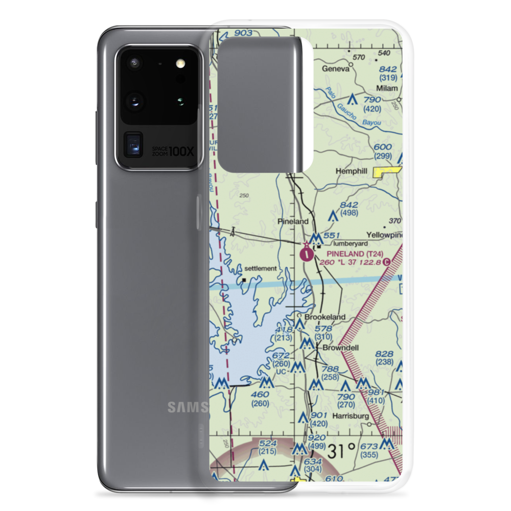 Pineland Municipal Airport (T24) VFR Sectional Samsung Case Samsung Galaxy S20 Ultra model shown