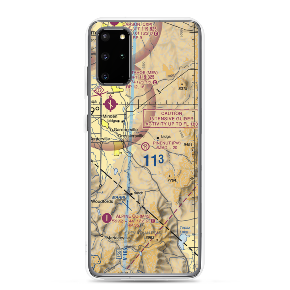 Pinenut Airport (NV55) VFR Sectional Samsung Case Samsung Galaxy S20 Plus model shown